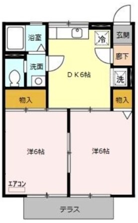 エスポワール海和の物件間取画像